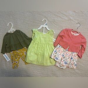Carter's Kids Matching Sets - Green, Yellow, Pink